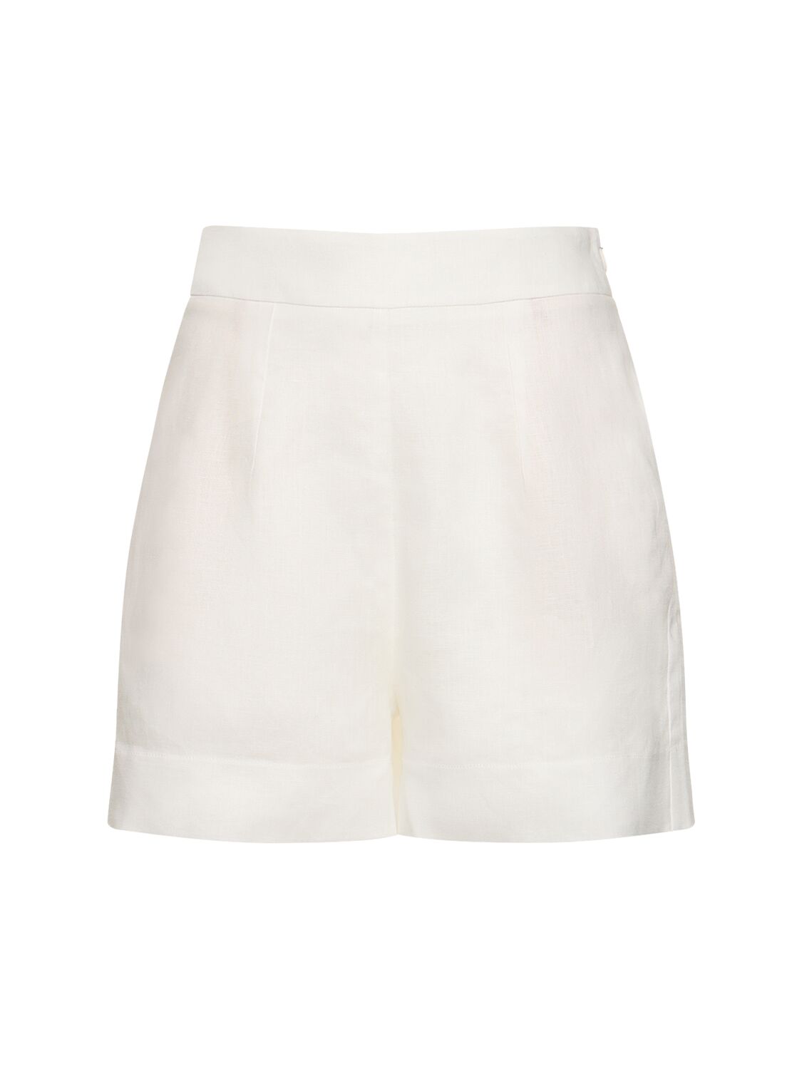 Ermanno Scervino High Rise Linen Shorts In White