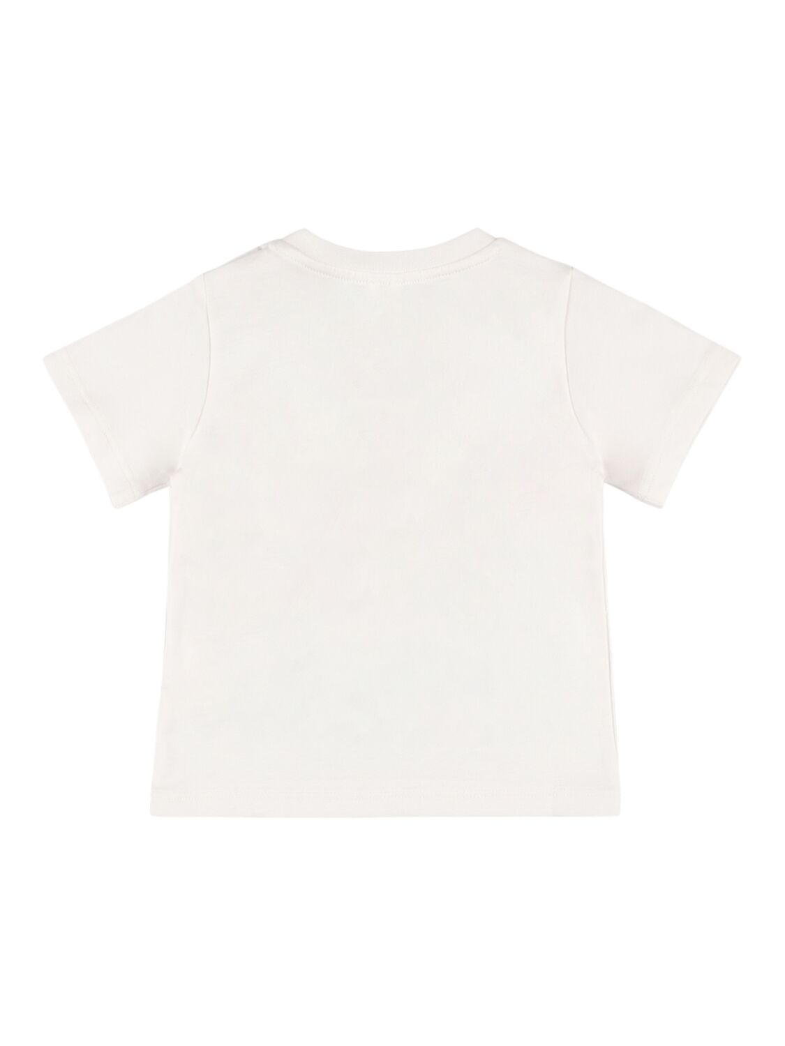 Shop Stella Mccartney Organic Cotton Logo Printed T-shirt In White