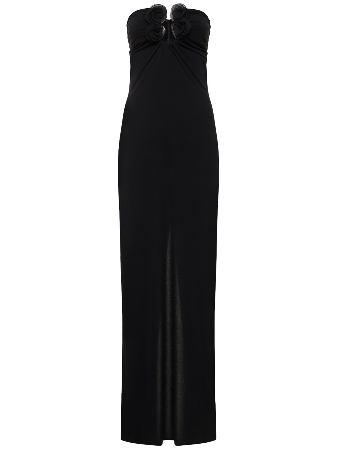 Magda Butrym Draped Jersey Long Dress In Black