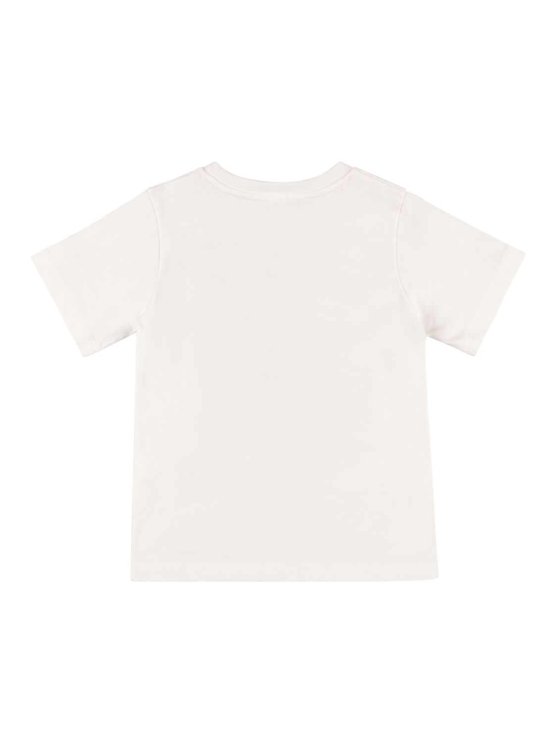 Shop Stella Mccartney Printed Organic Cotton Jersey T-shirt In 화이트