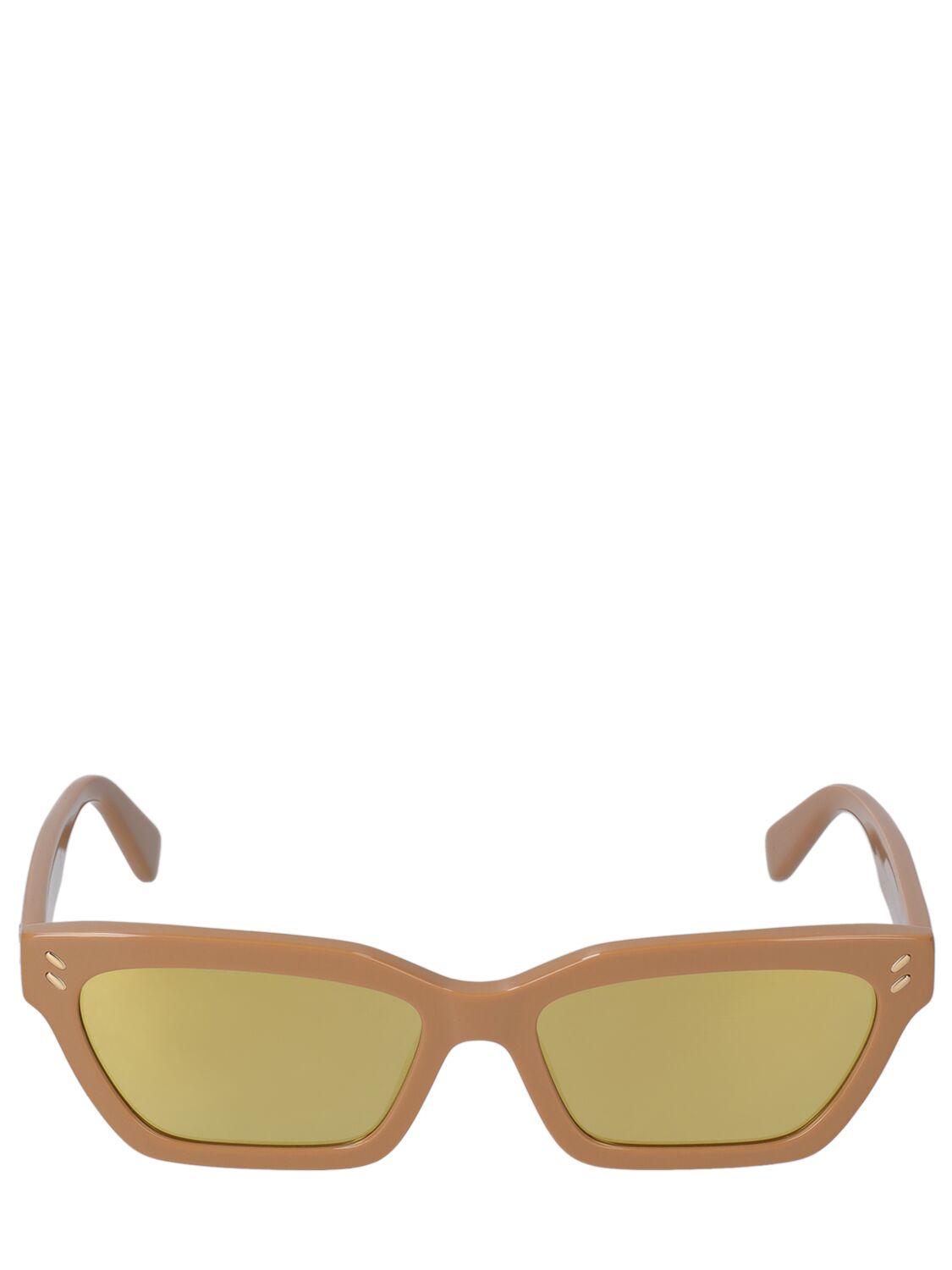 Stella Mccartney Squared Acetate Sunglasses In Beige,brown