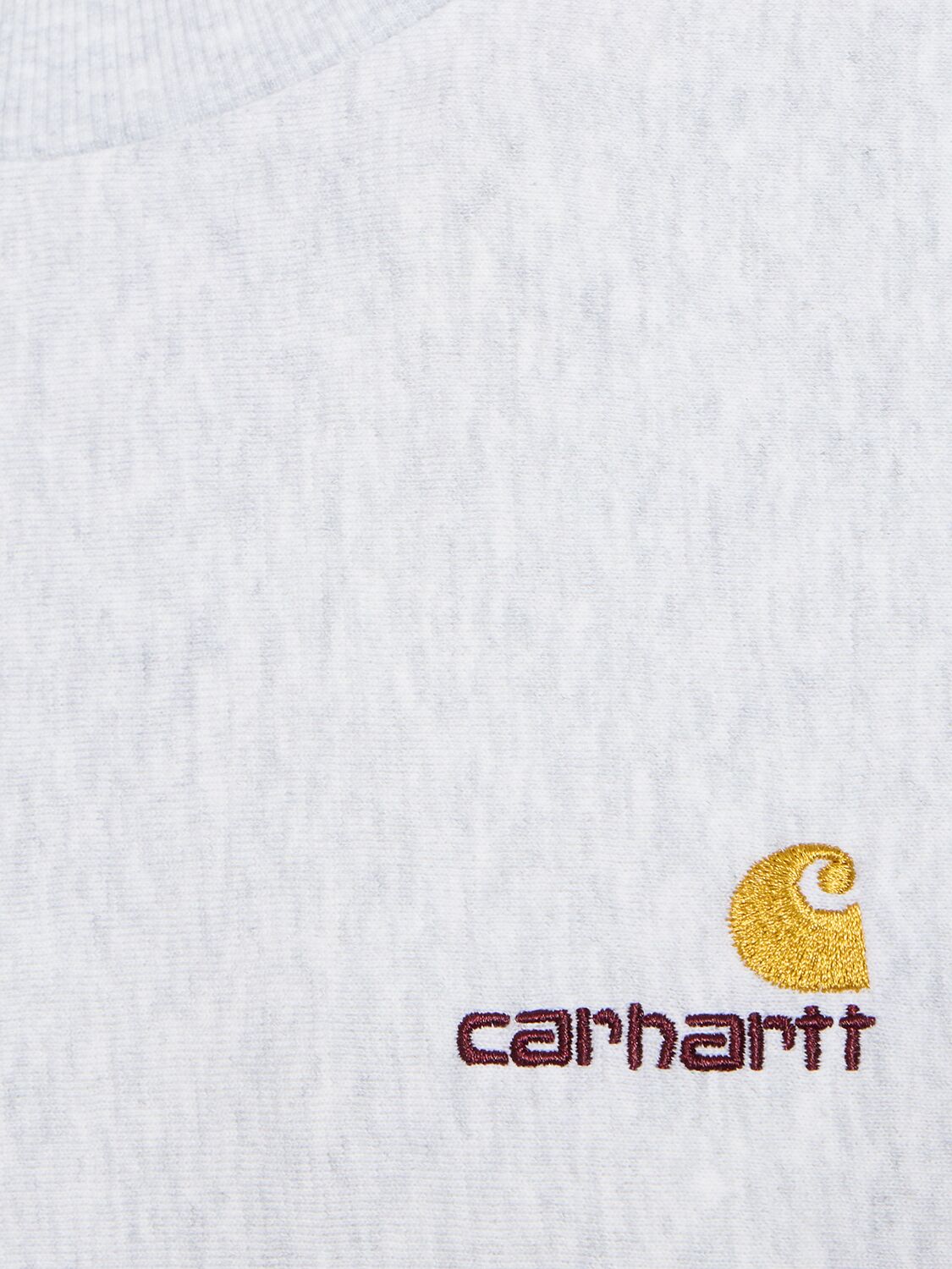 Shop Carhartt American Script Crewneck Sweatshirt In Ash Heater