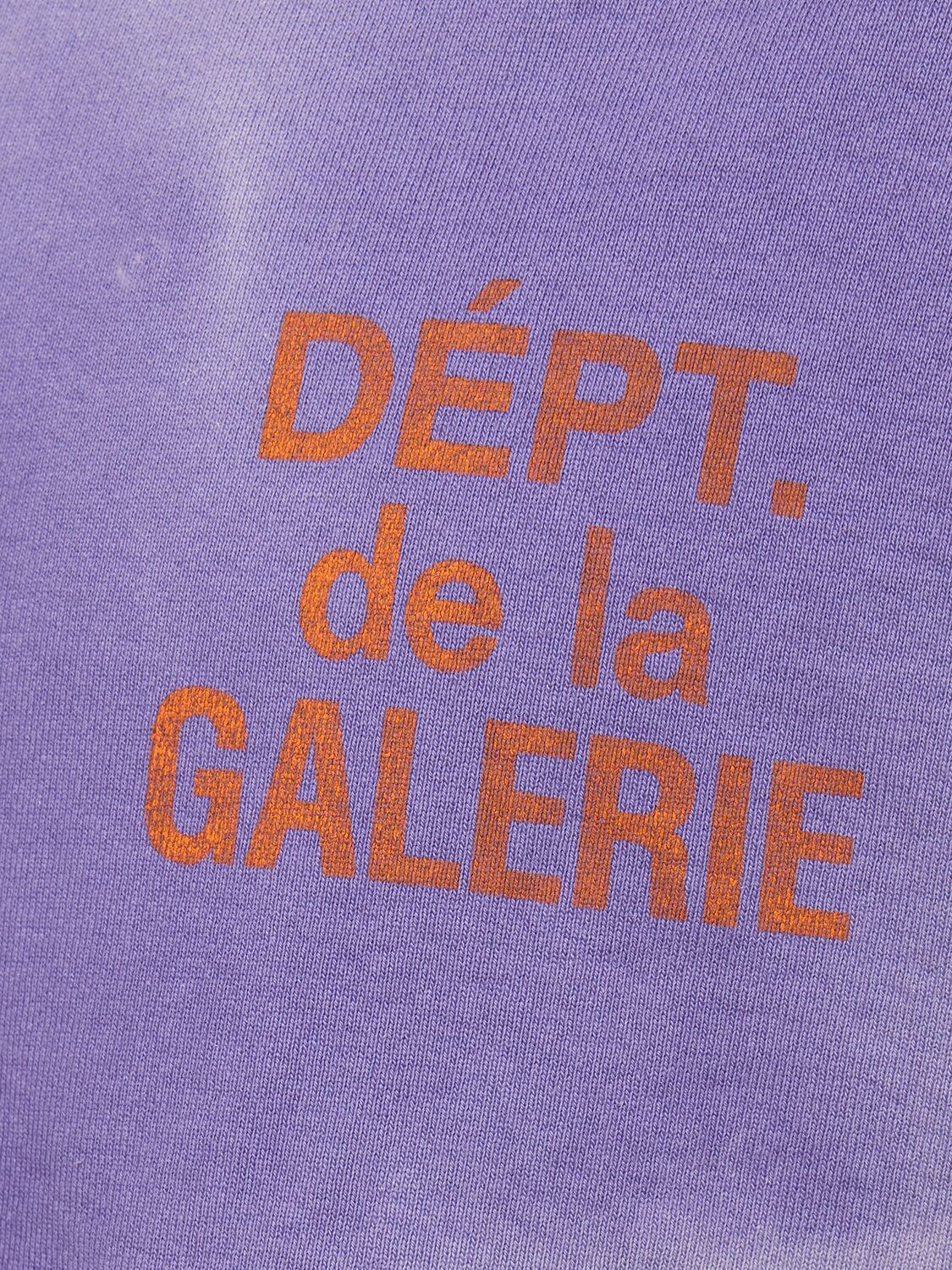 Shop Gallery Dept. Washed Logo Zip Hoodie In Purple