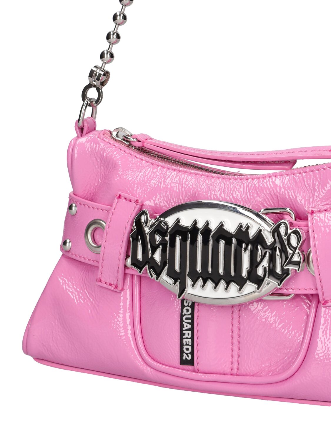 Shop Dsquared2 Gothic  Leather Shoulder Bag In Candy