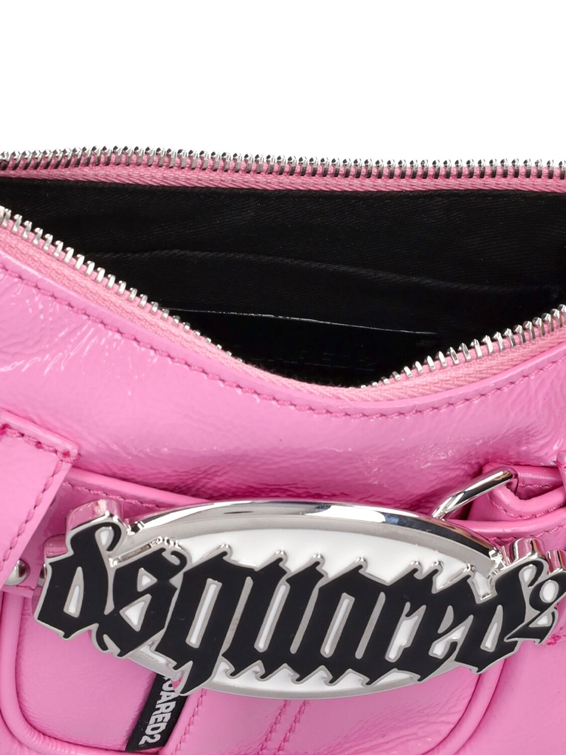 Shop Dsquared2 Gothic  Leather Shoulder Bag In Candy