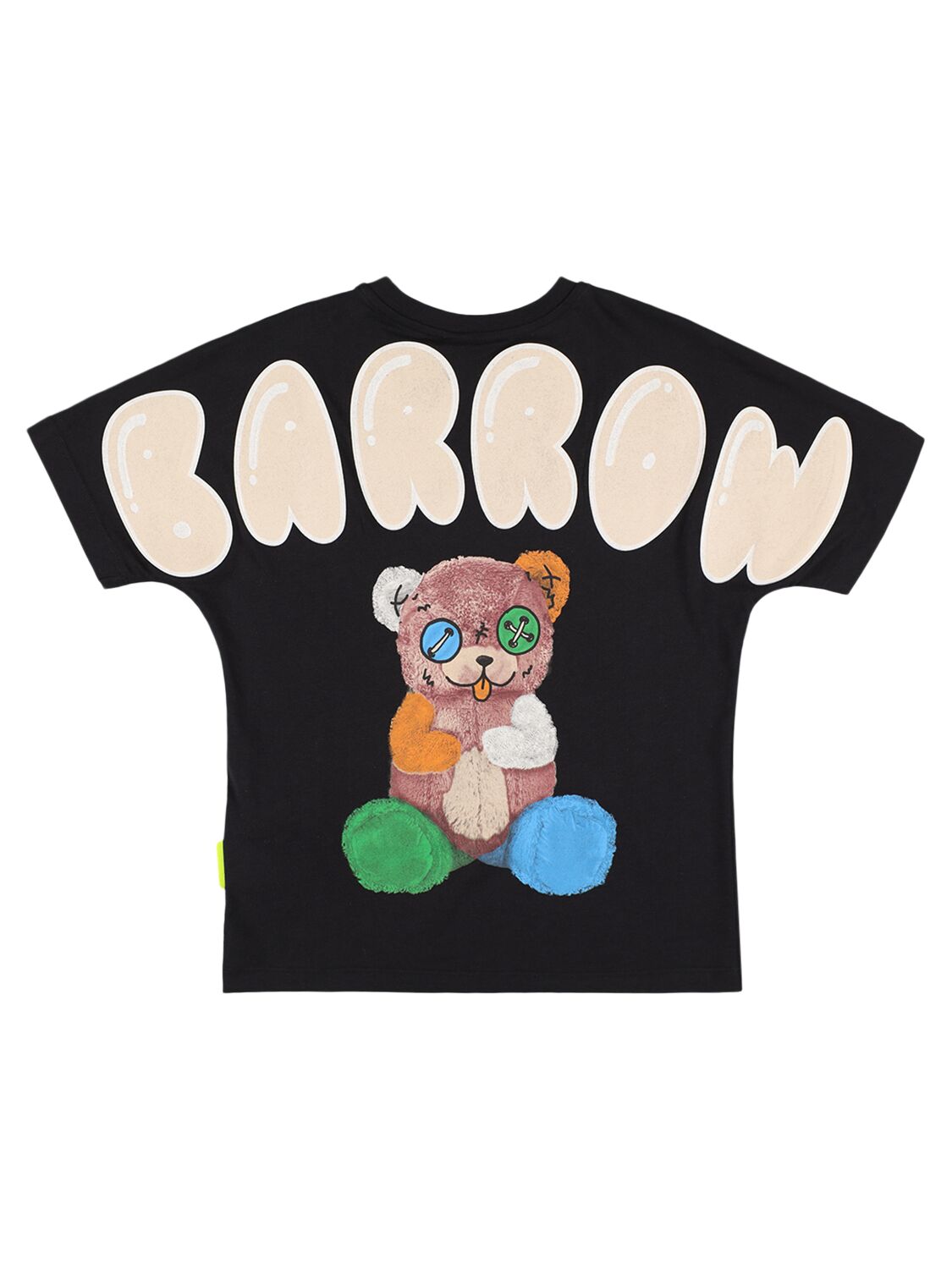 Barrow Kids' Printed Cotton Jersey T-shirt In Black