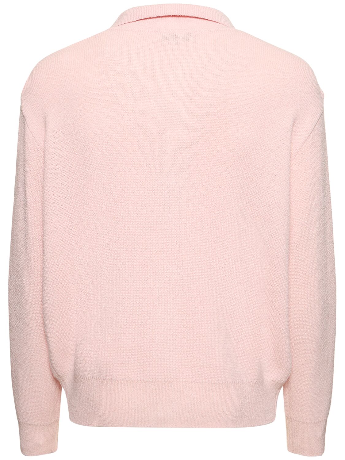 Shop Dunst Unisex Polo Knit Cardigan In Light Pink