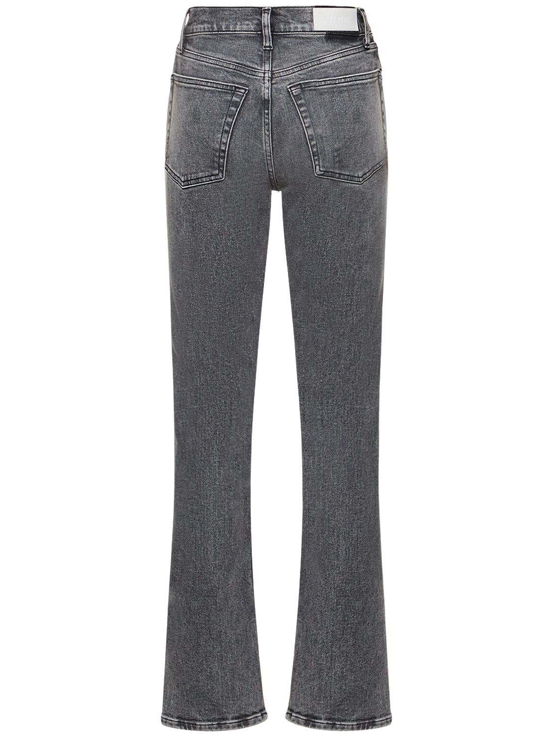 Shop Re/done 70s Skinny Boot Cotton Denim Jeans In Grey