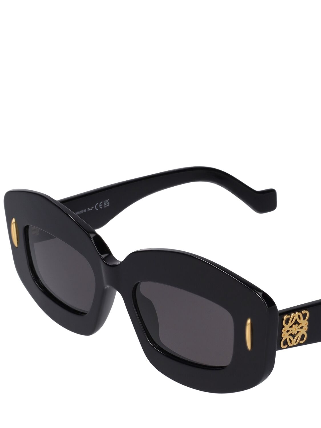 Shop Loewe Chunky Anagram Acetate Sunglasses In Schwarz