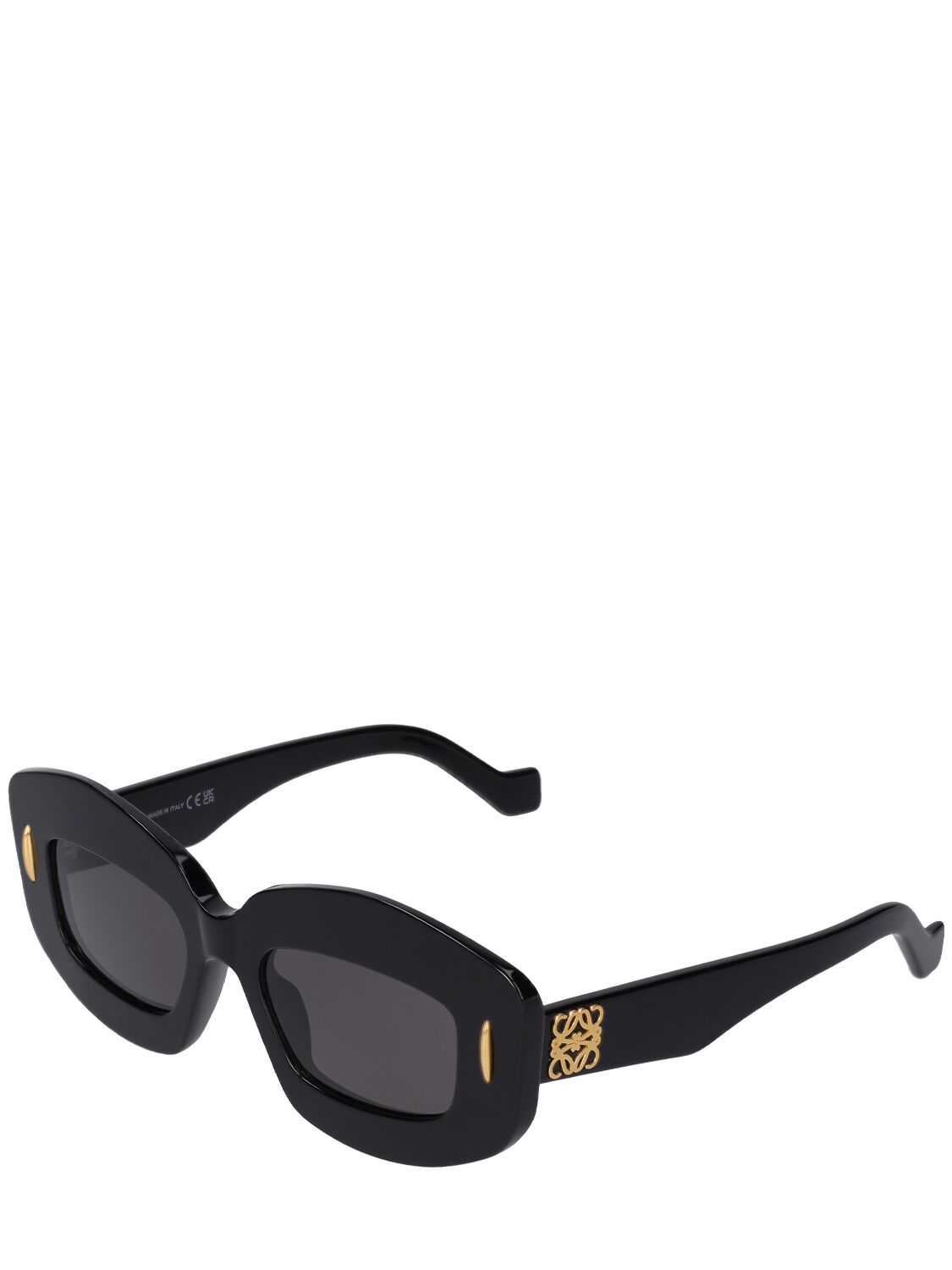 Shop Loewe Chunky Anagram Acetate Sunglasses In Schwarz