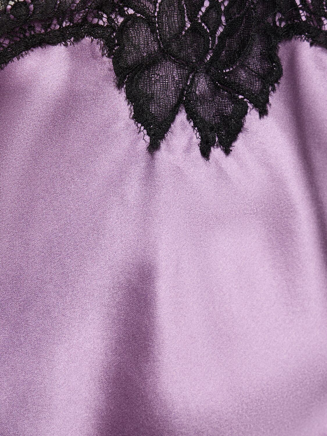 Shop Fleur Du Mal Silk & Lace Cutout Maxi Skirt In Purple Haze