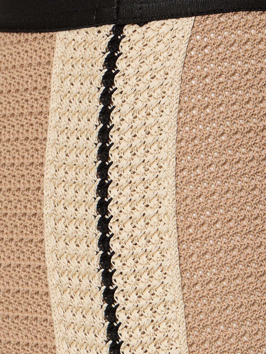 Shop Palm Angels Logo Cotton Knit Pants In Light Brown