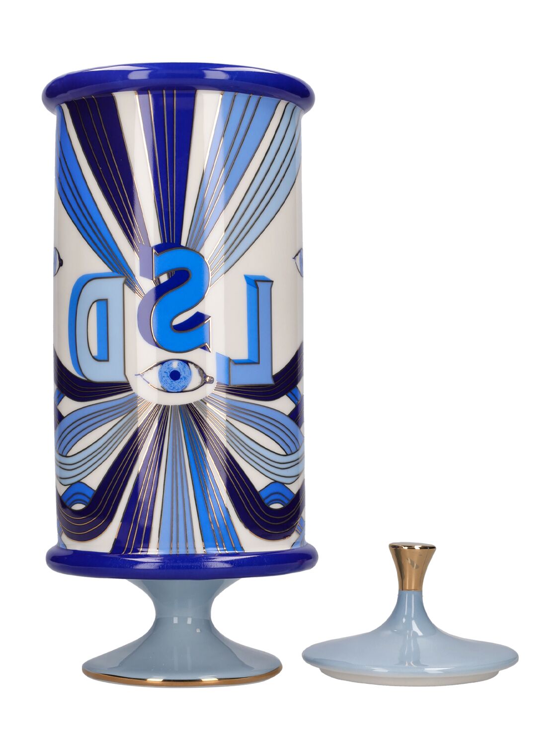 Jonathan Adler Druggist Lsd Canister In Blue