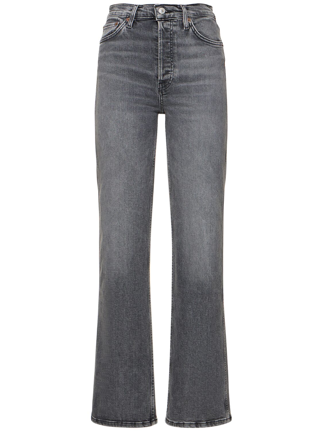 Re/done 70's Loose Fit Cotton Denim Jeans In Grey