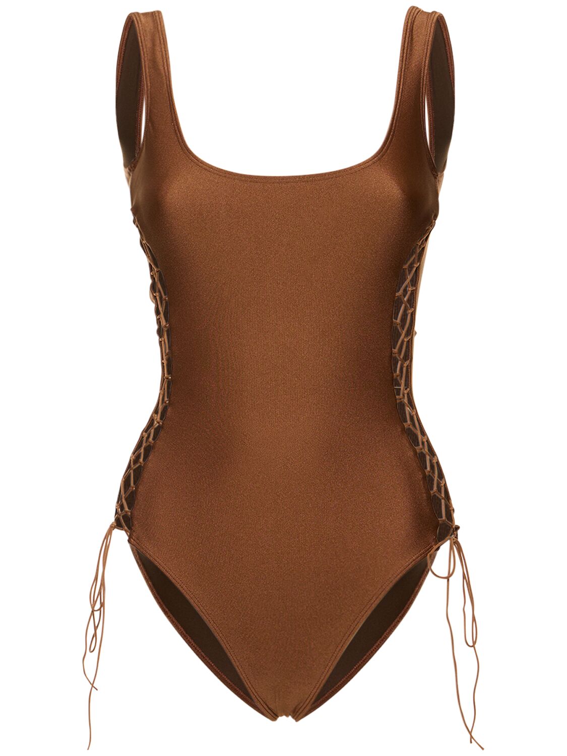Leslie Amon Donatella One Piece Swimsuit In Brown