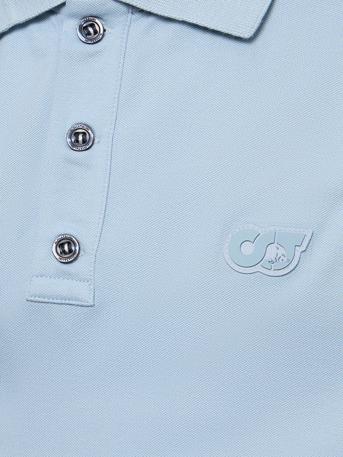 Shop Alphatauri Junx Polo In Stone Blue