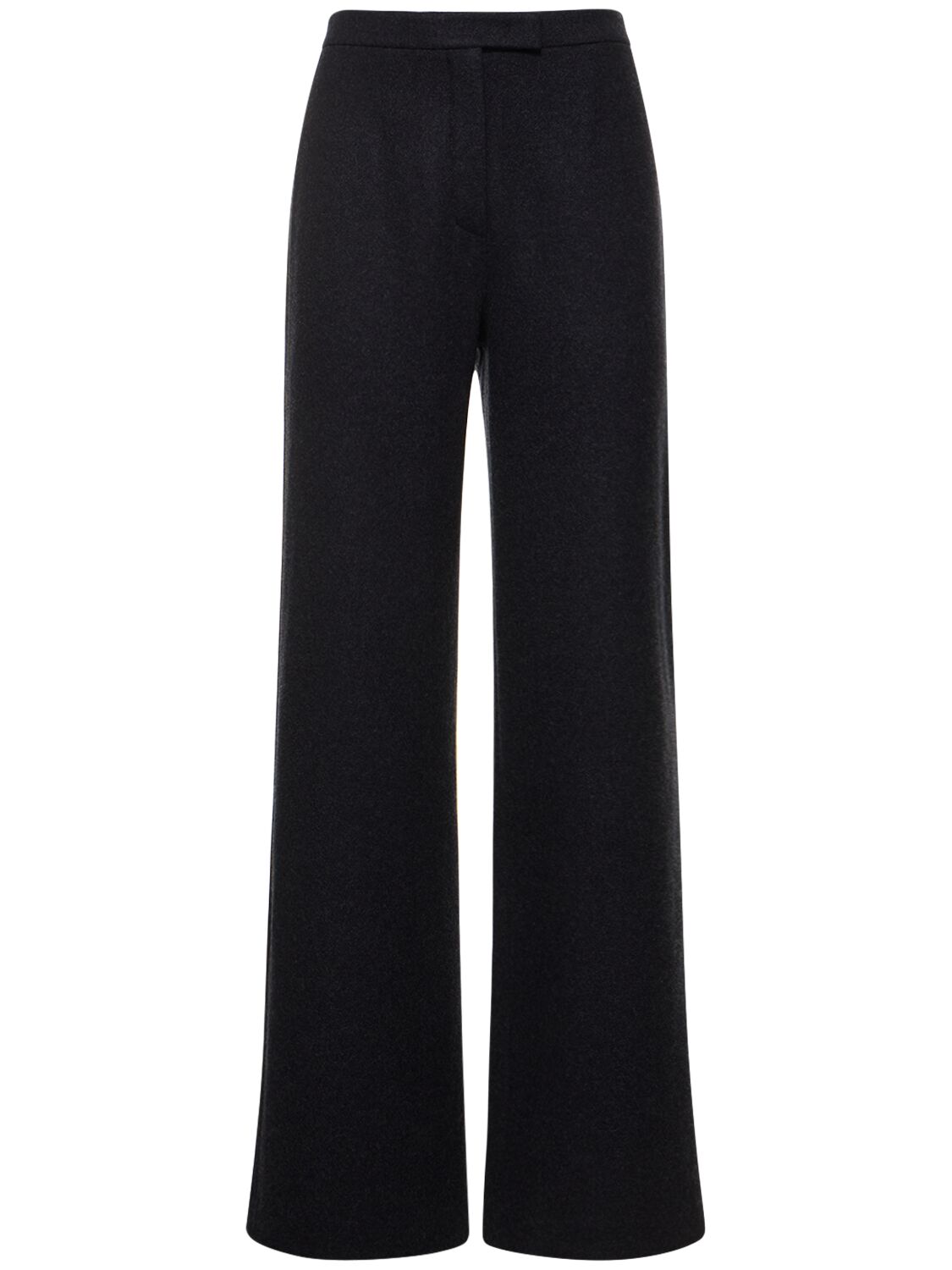 Loro Piana Robin High Rise Cashmere Straight Pants In Navy