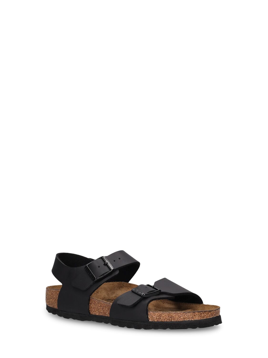 Shop Birkenstock New York Faux Leather Sandals In Black