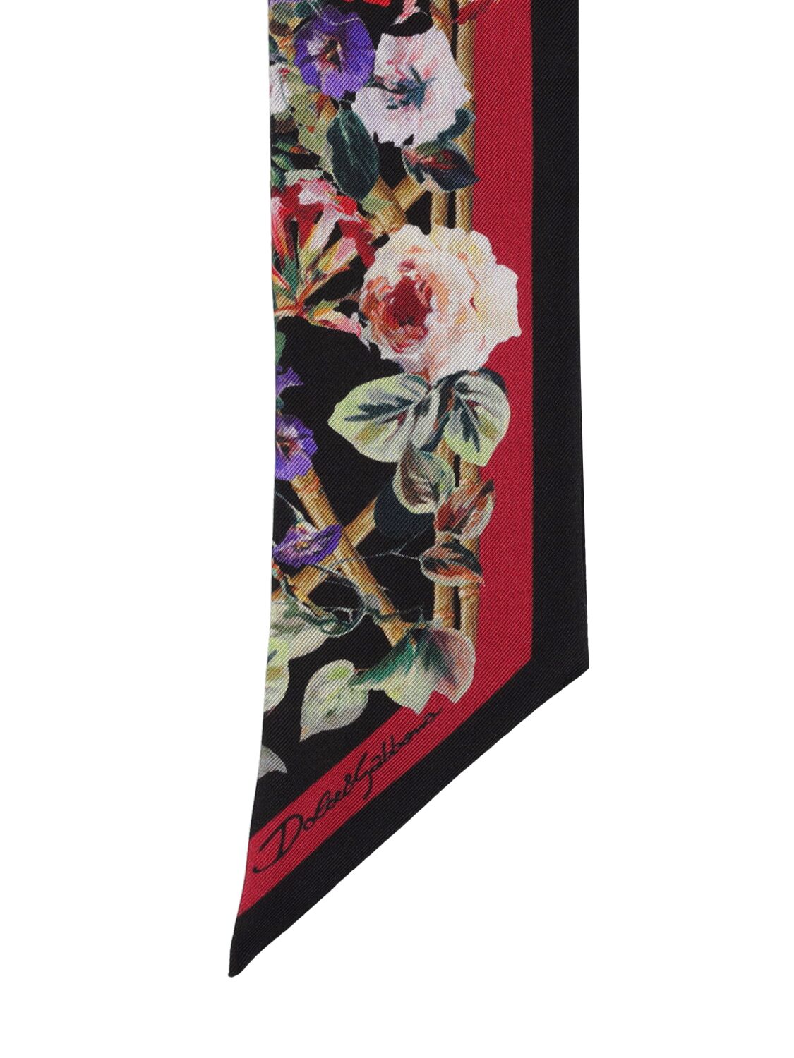 Shop Dolce & Gabbana Printed Silk Twill Bandeau In Roseto
