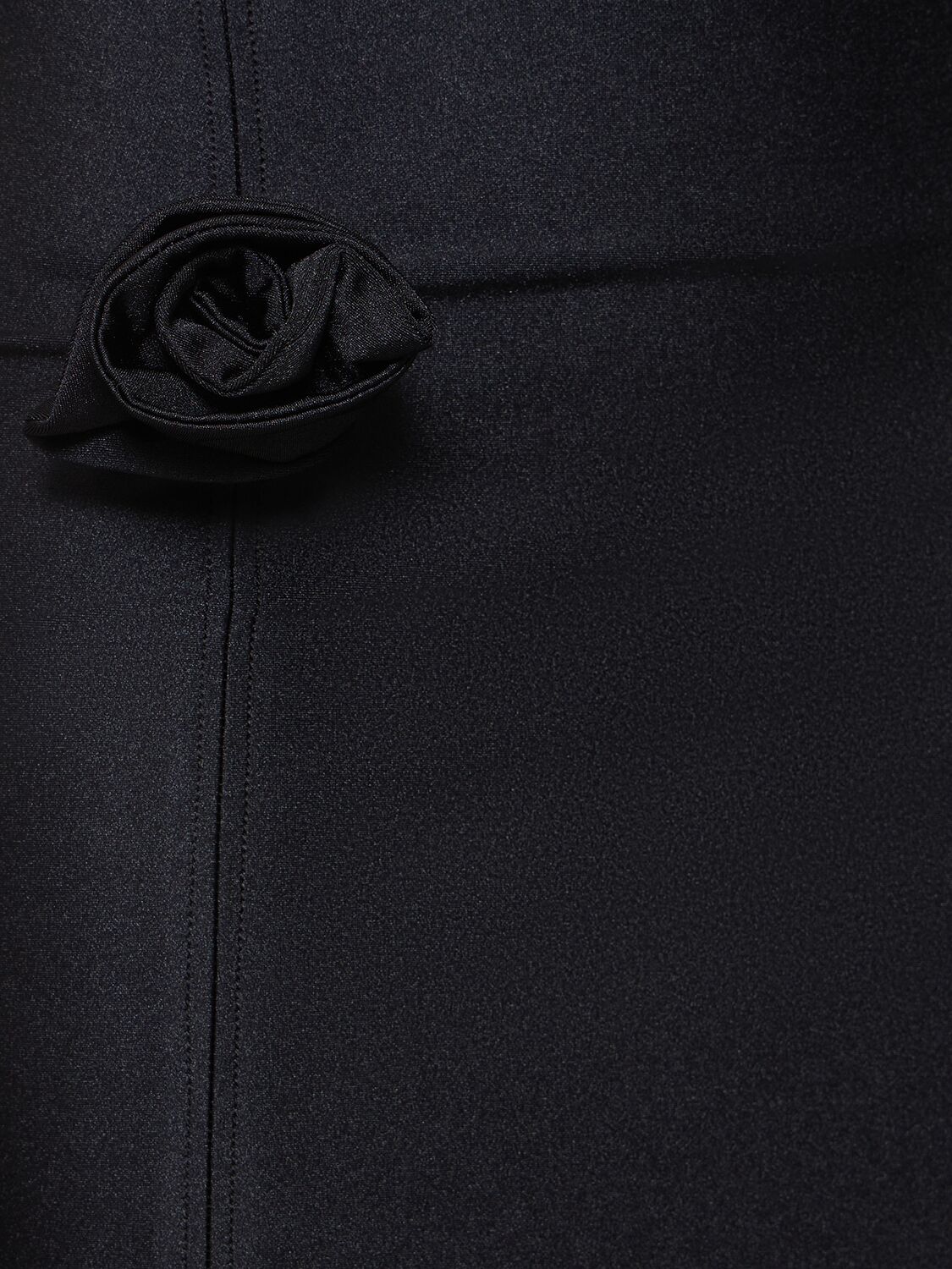 Shop Coperni Flower Stretch Jersey Midi Skirt In Black