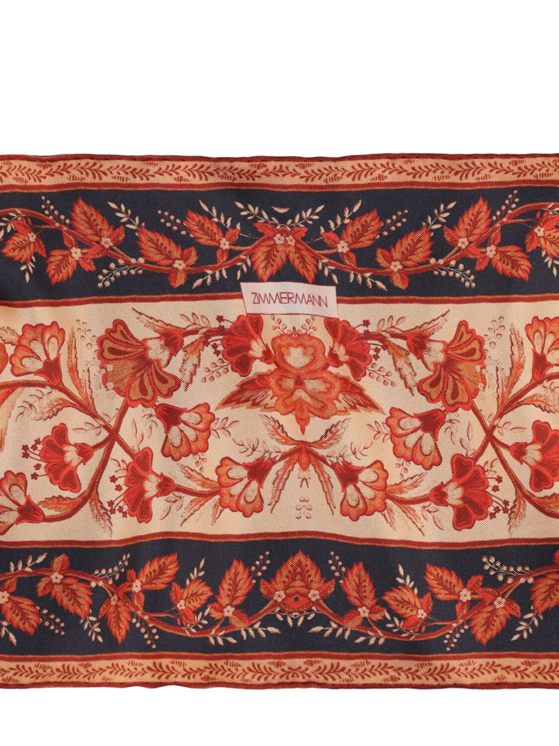Shop Zimmermann Printed Silk Scarf In Darknavyfloral