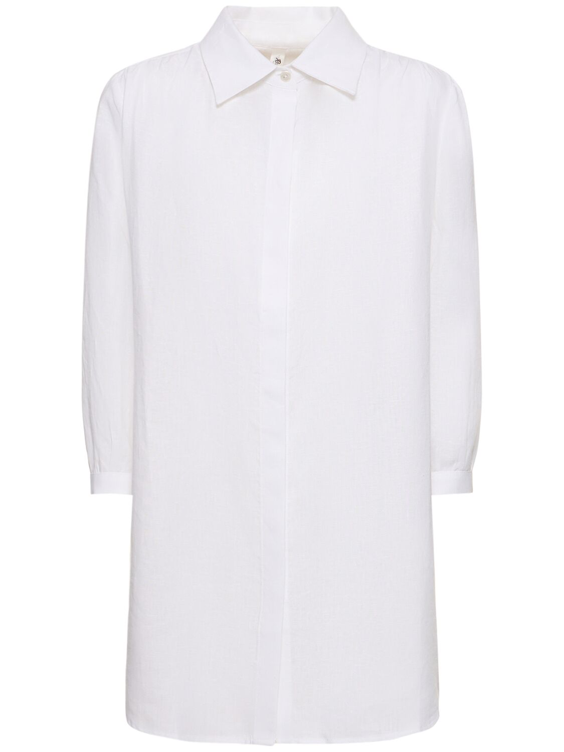 Reina Olga Reby Poplin Maxi Shirt In White