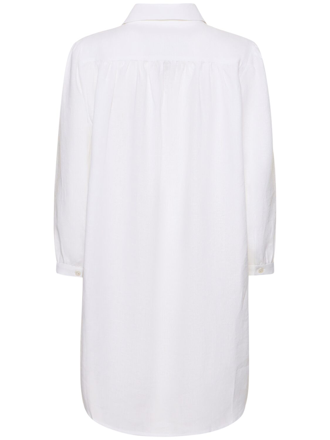 Shop Reina Olga Reby Poplin Maxi Shirt In White