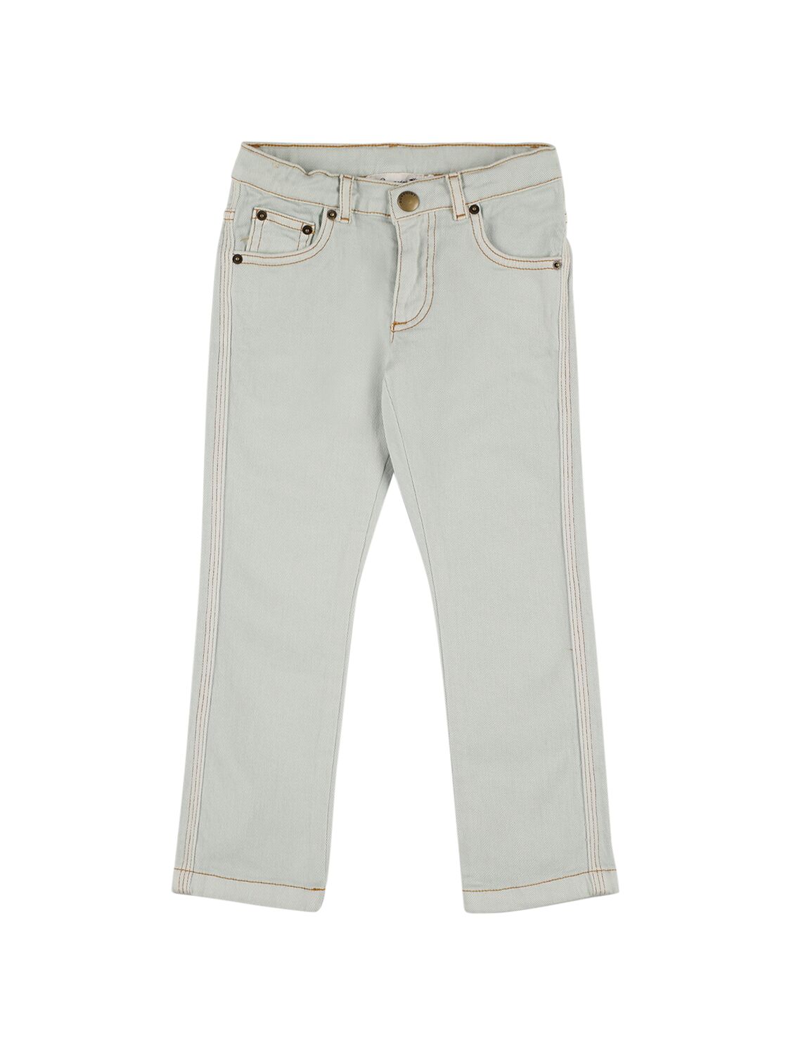 Bonpoint Kids' Cotton Denim Jeans In Light Blue