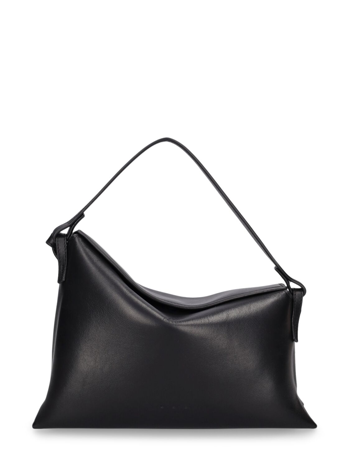 Mini Lune Smooth Leather Shoulder Bag