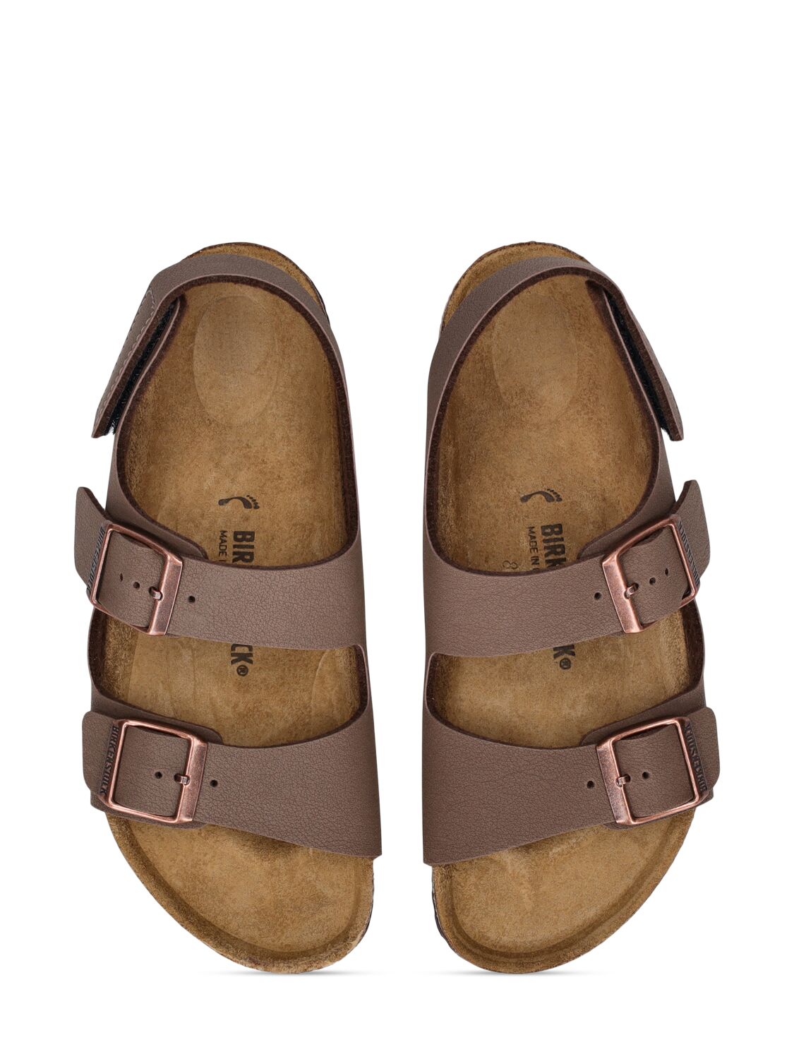 Shop Birkenstock Milano Faux Leather Sandals In Brown