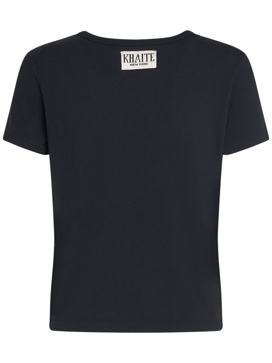 Shop Khaite Samson Cotton Jersey T-shirt In Black