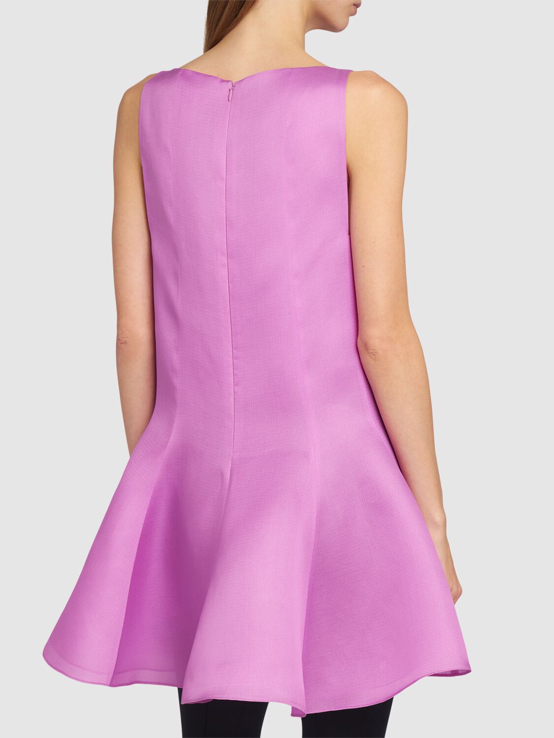 Shop Khaite Mags Silk Mini Dress In Pink