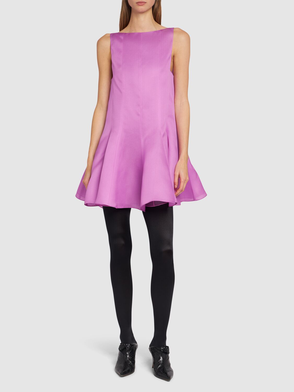 Shop Khaite Mags Silk Mini Dress In Pink