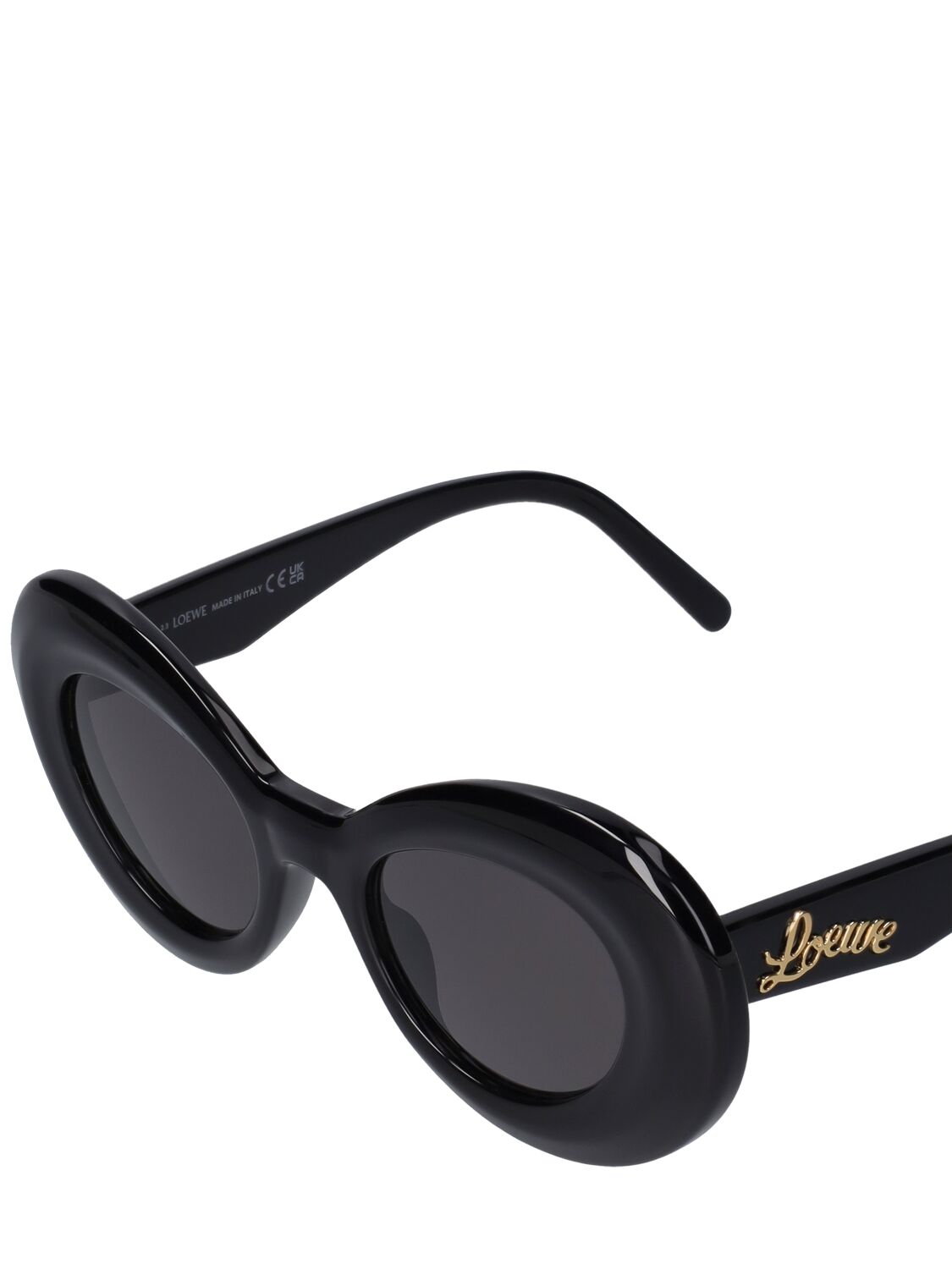 Shop Loewe Curvy Acetate Sunglasses In 블랙