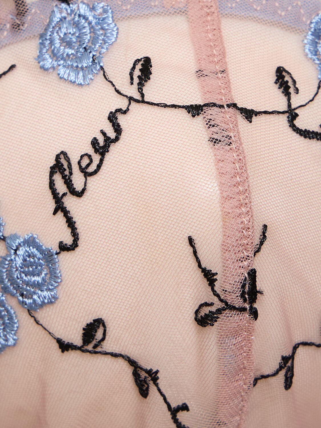 Shop Fleur Du Mal Rose & Vine Embroidered Balconette Bra In Multicolor