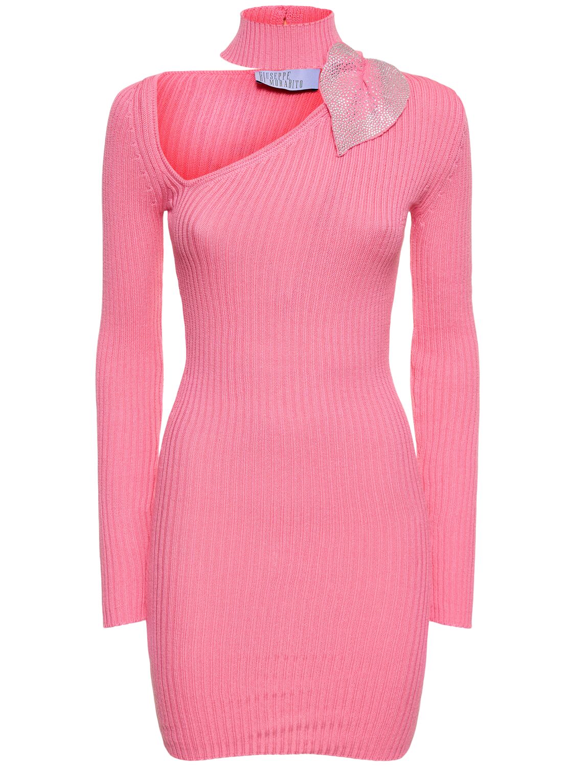 Giuseppe Di Morabito Cotton Mini Dress In Pink