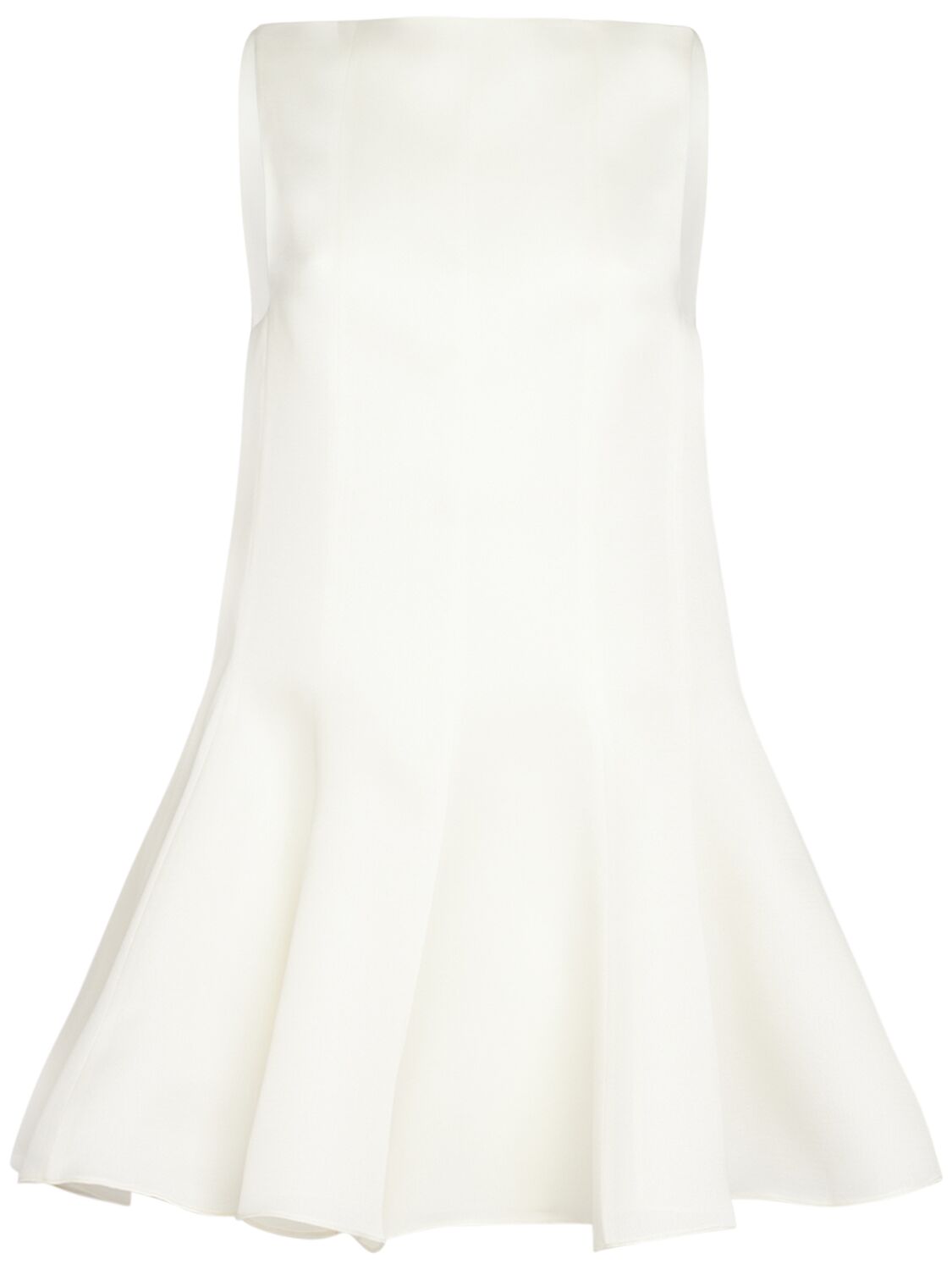 Khaite Mags Silk Mini Dress In White