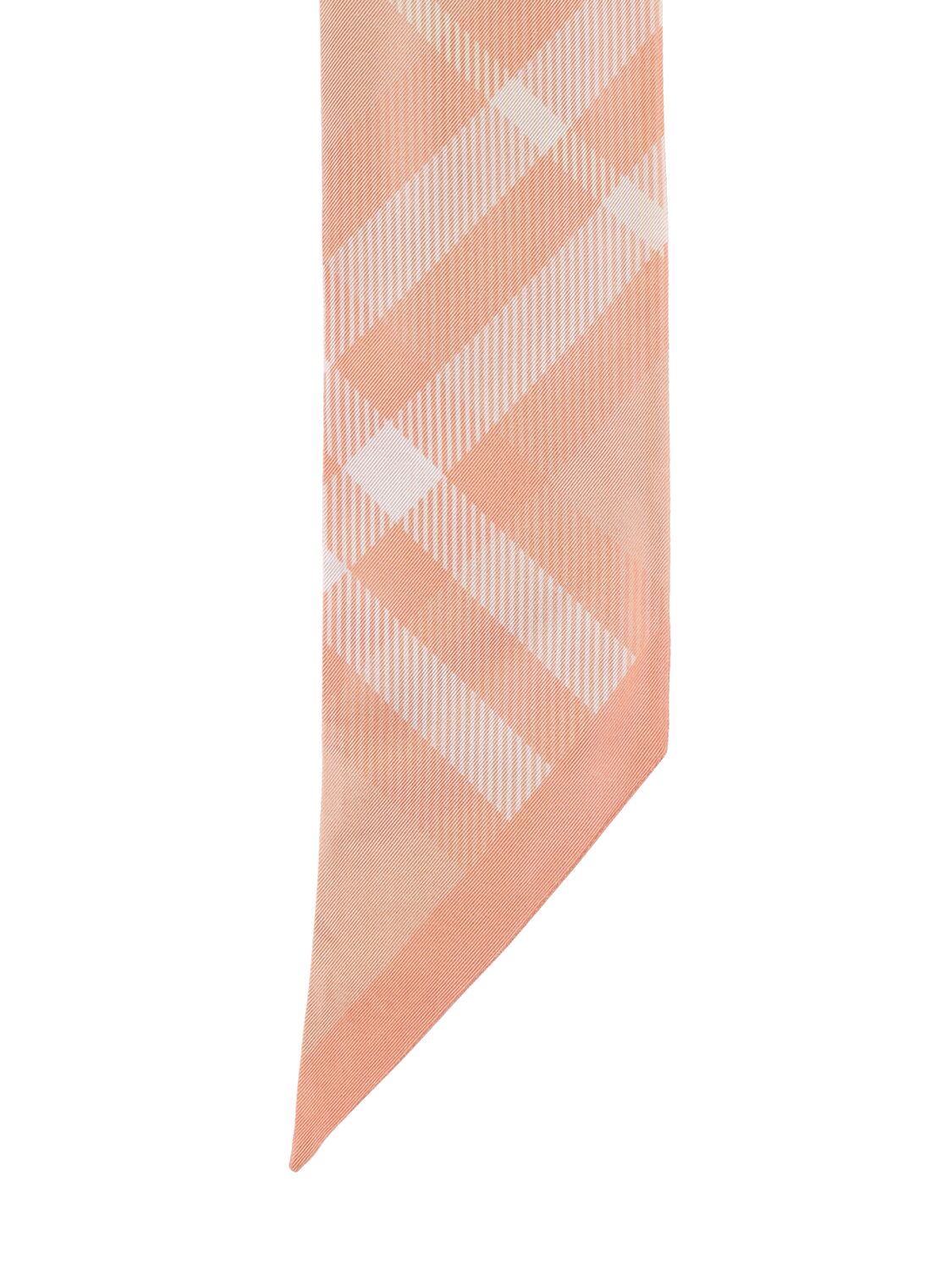 Shop Burberry Large Vintage Silk Skinny Scarf In Peach