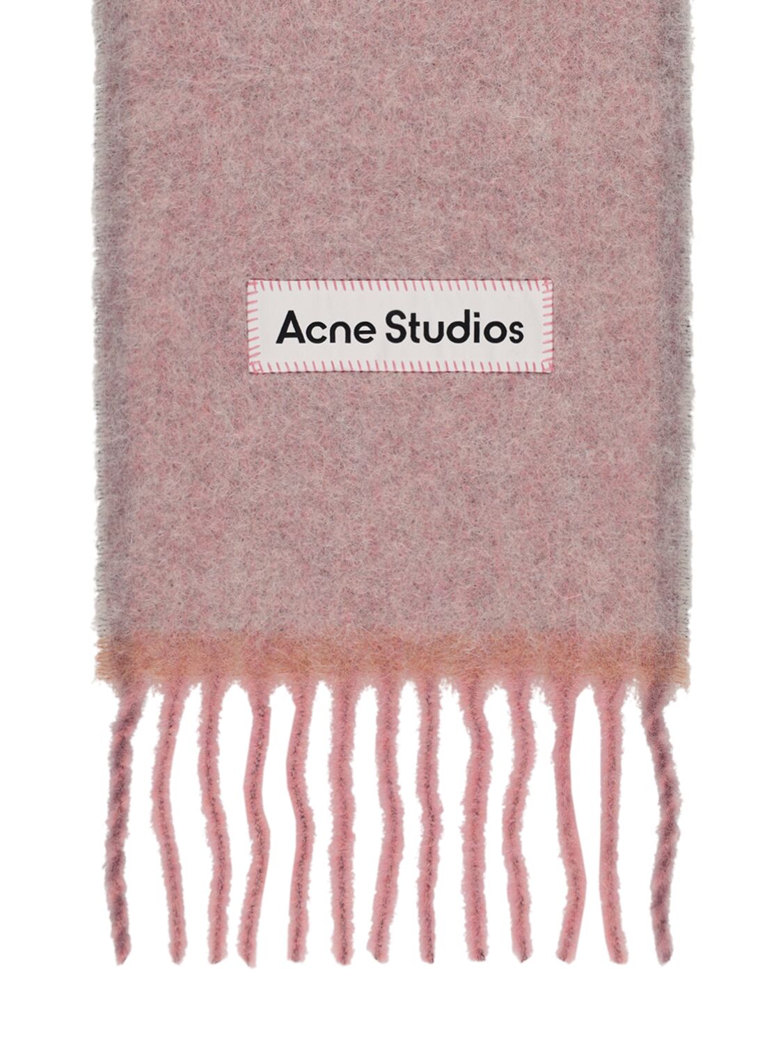 Shop Acne Studios Vally Solid Alpaca Blend Scarf In 沙尘粉色