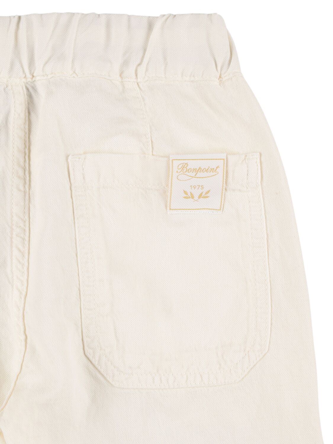 Shop Bonpoint Cotton Gabardine Bermuda Shorts In White