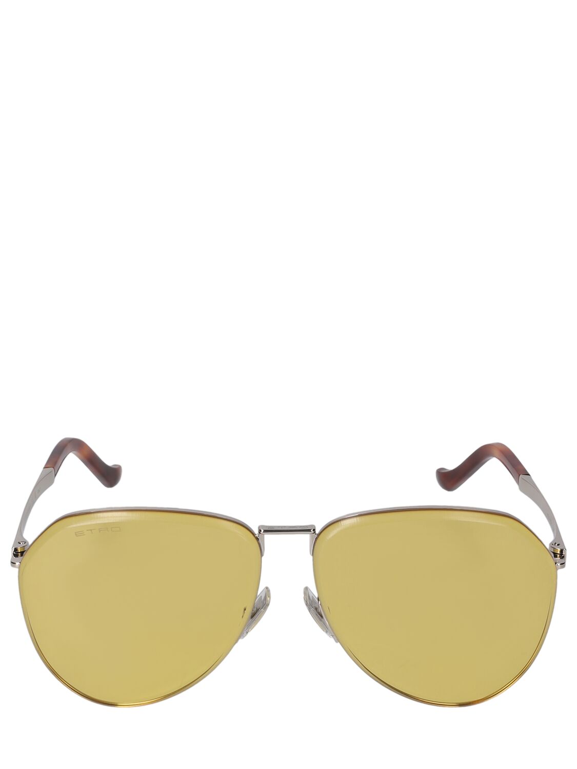 Etro Luxury Metal Aviator Sunglasses In Gold,yellow