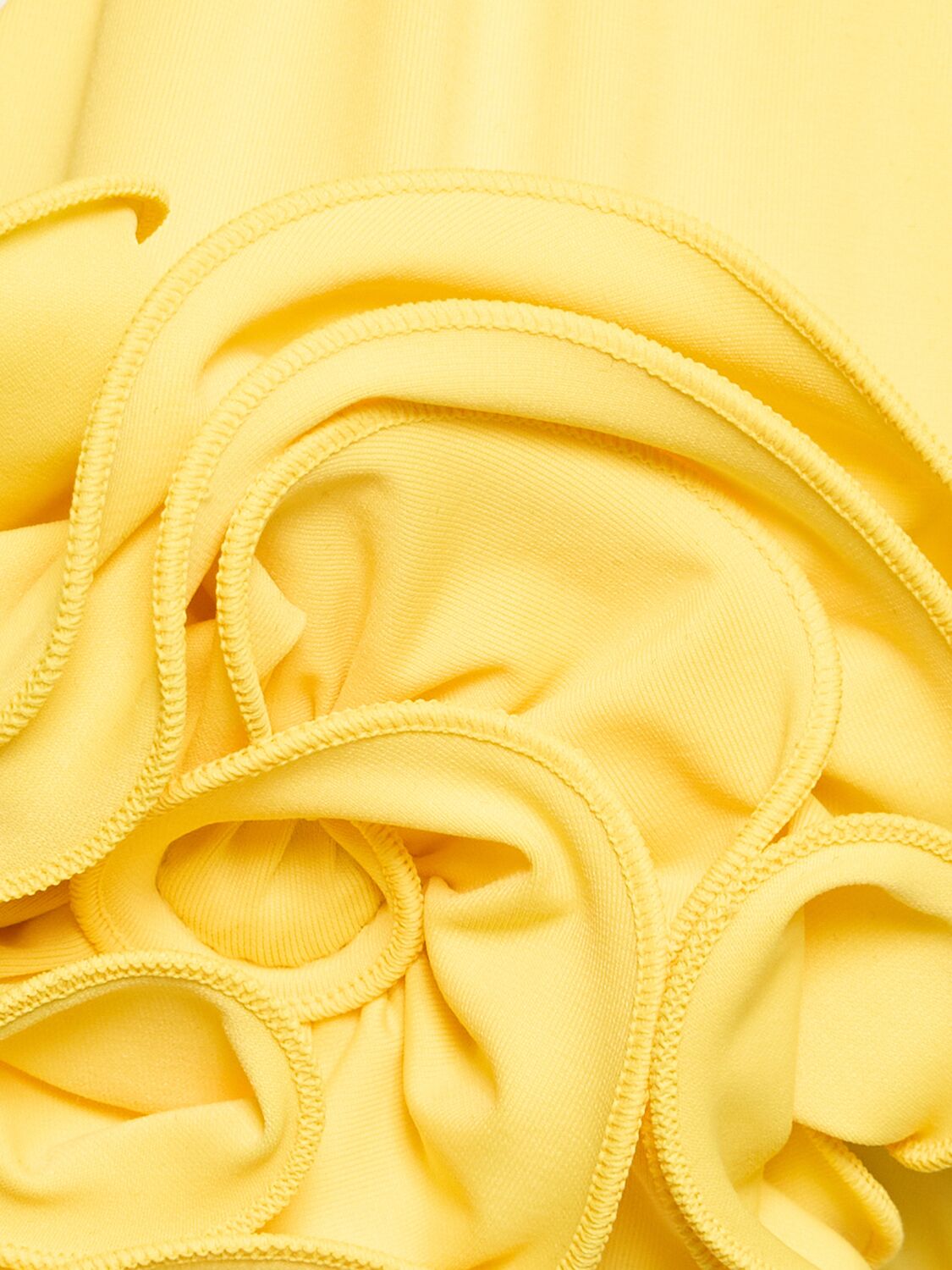 Shop Magda Butrym Jersey Triangle Bikini Top W/roses In Yellow