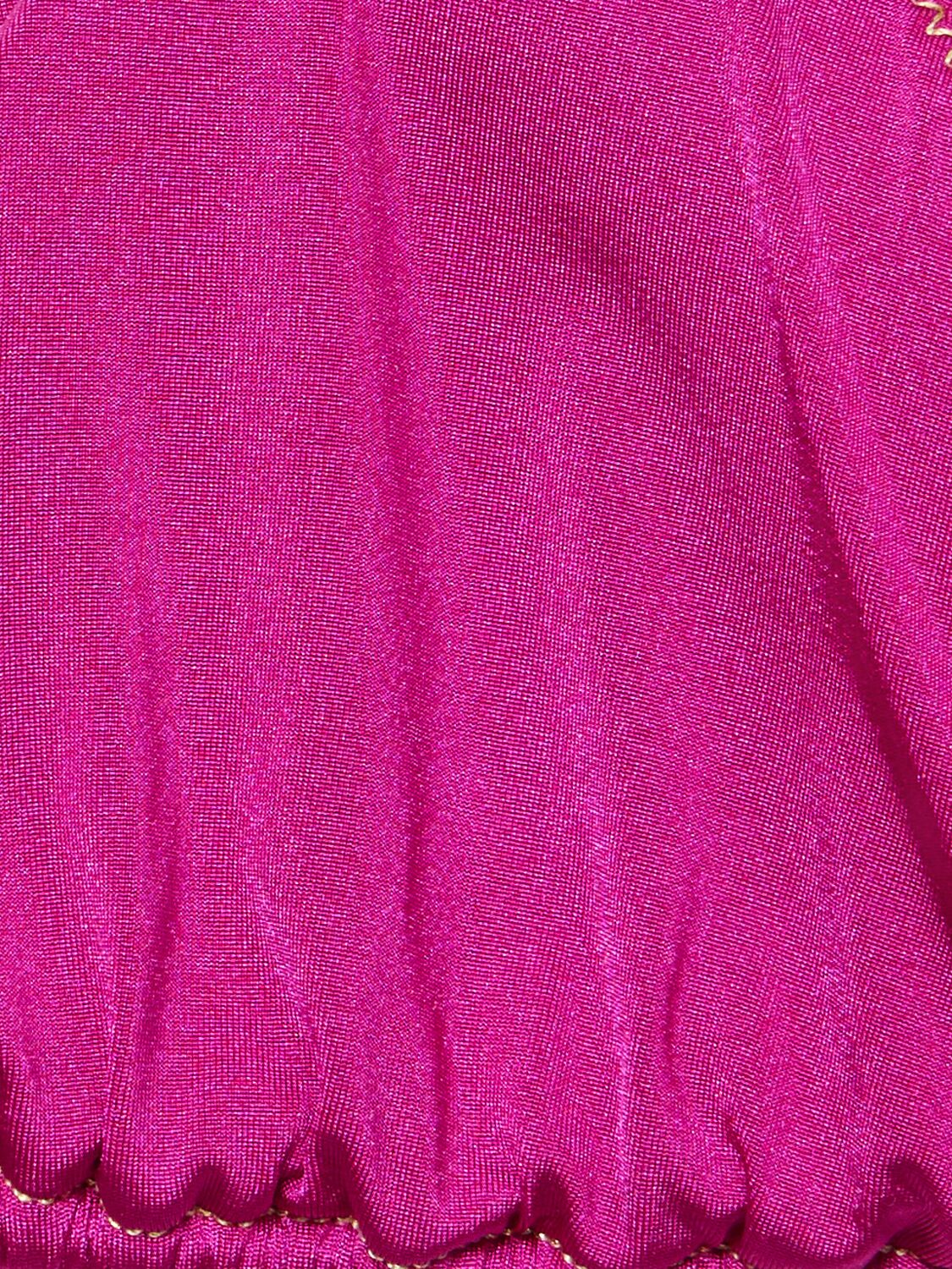 Shop Reina Olga Scrunchie Triangle Bikini In Purple
