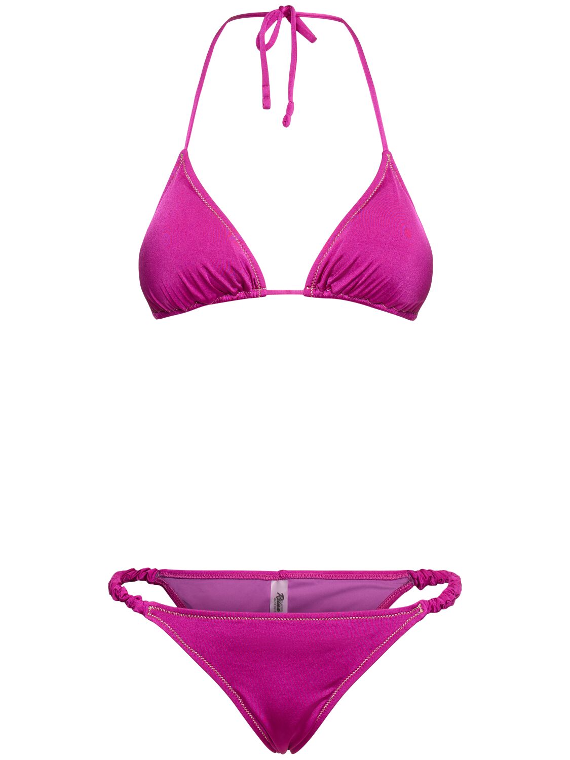 Reina Olga Scrunchie Triangle Bikini In Purple