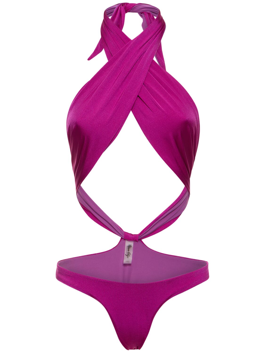 Reina Olga Showpony Crisscross Halter Bikini In Purple