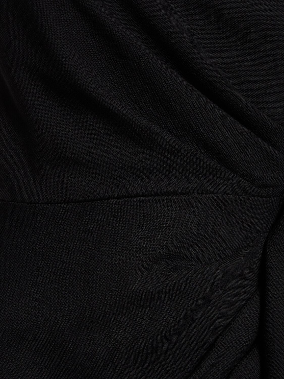 Shop Msgm Viscose Blend Midi Dress W/bow In Black