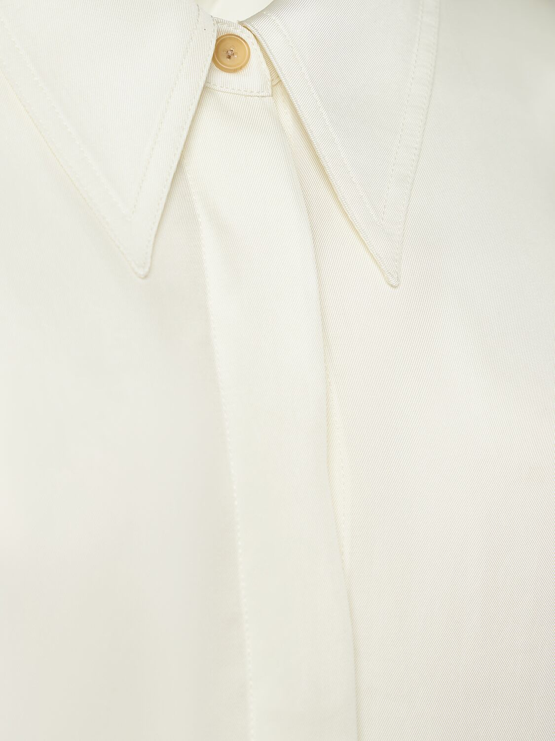 Shop Khaite Bam Cupro Shirt In White