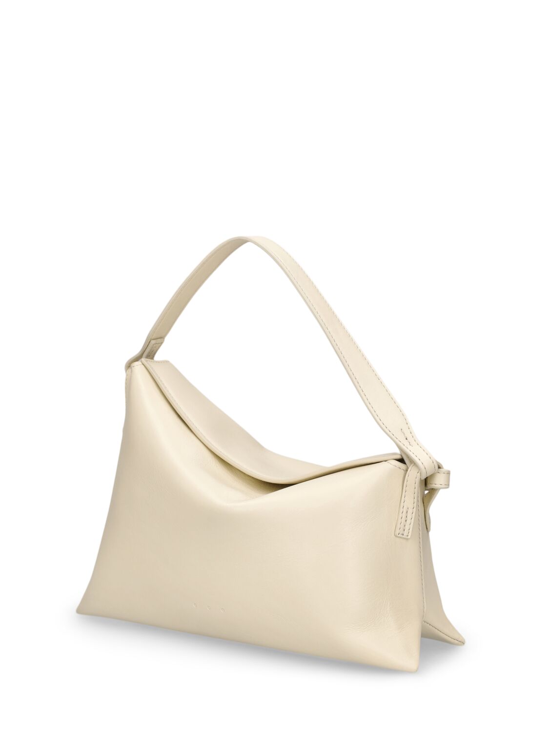 Shop Aesther Ekme Mini Lune Smooth Leather Shoulder Bag In Cream