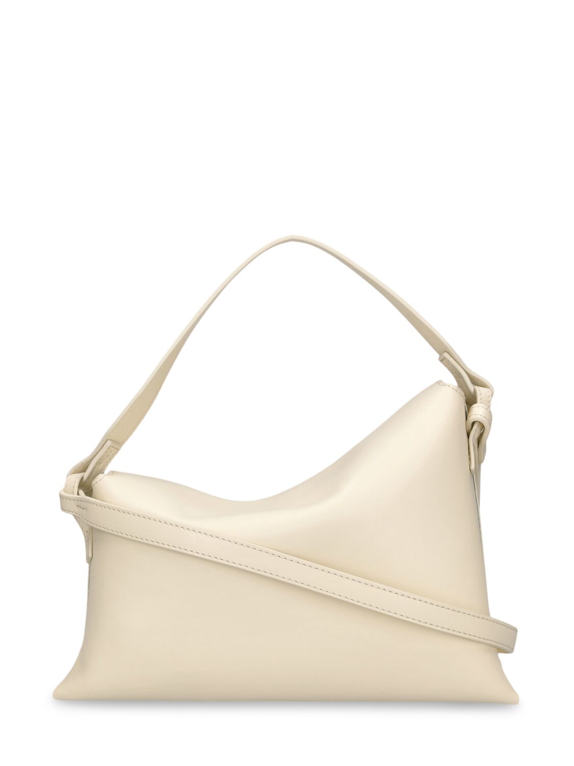 Shop Aesther Ekme Mini Lune Smooth Leather Shoulder Bag In Cream