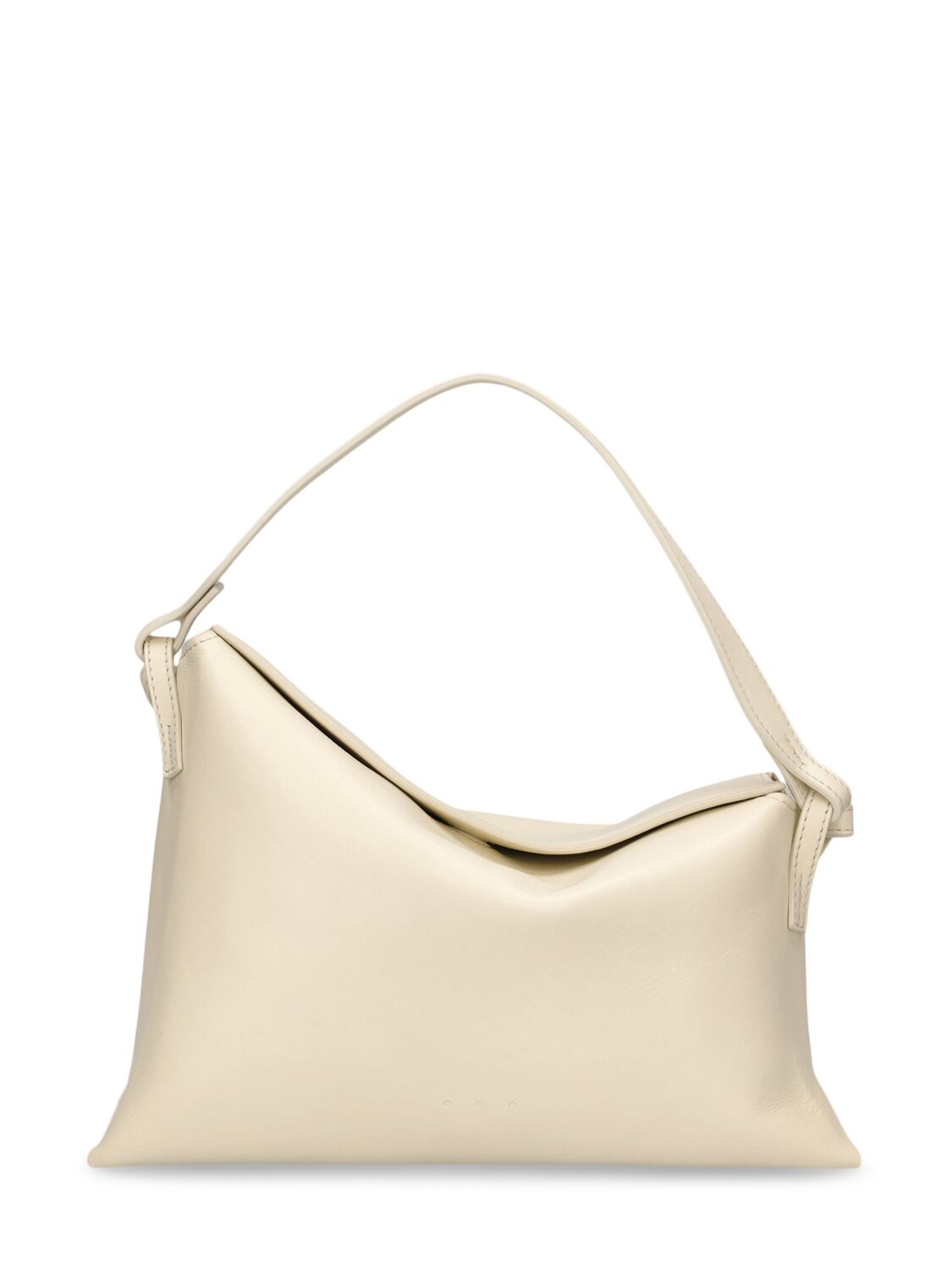 Aesther Ekme Mini Lune Smooth Leather Shoulder Bag In 205 Cream